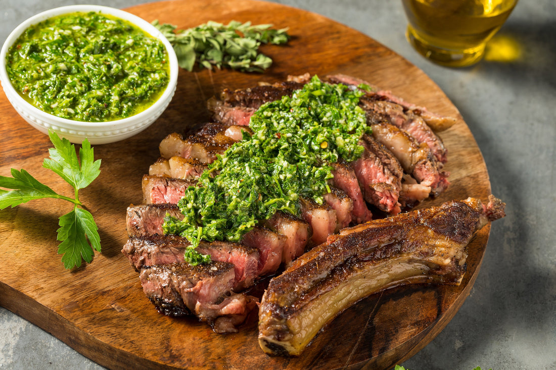 Grilled Ribeye with Chimichurri