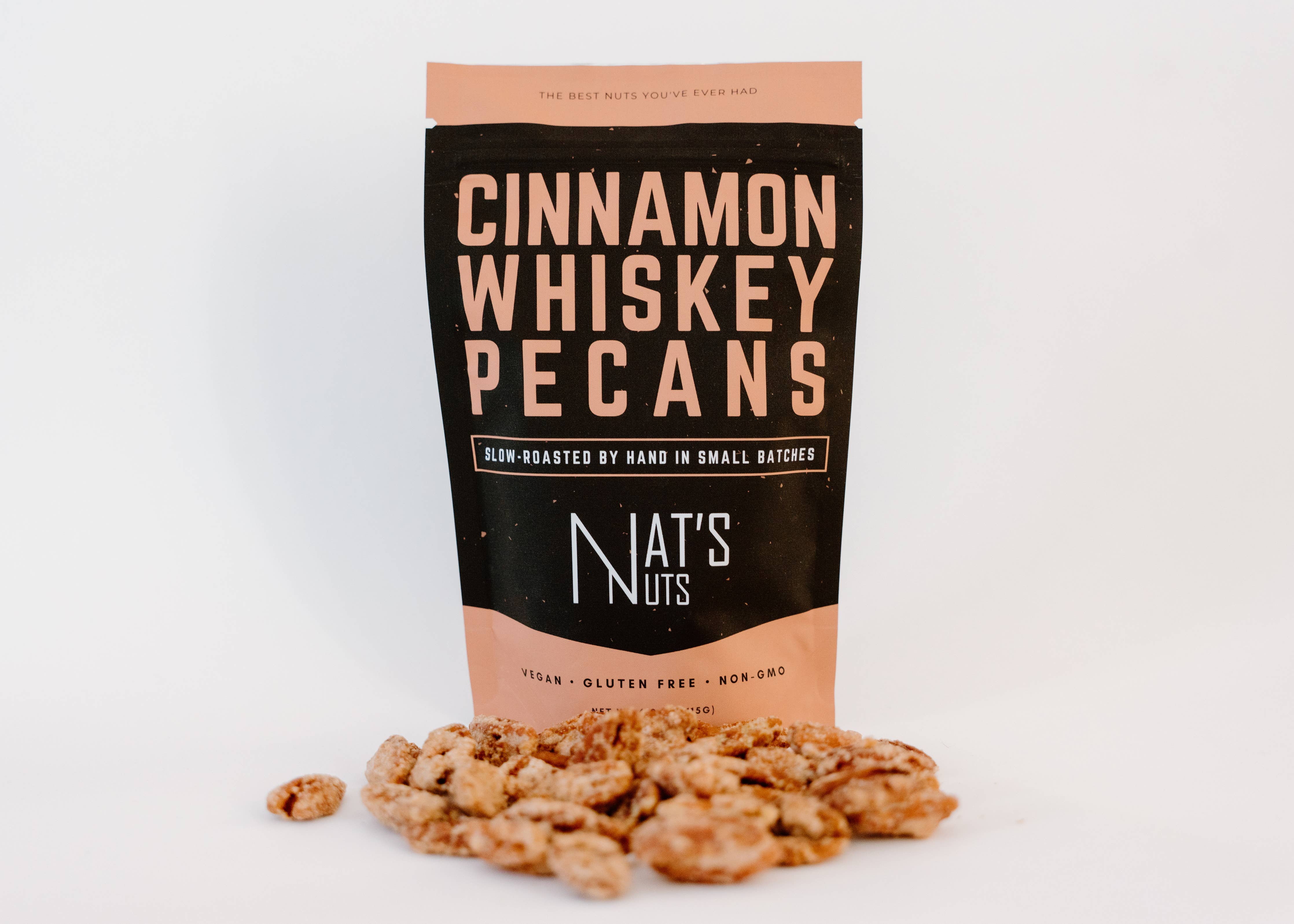 Nat’s Nuts - Cinnamon Whiskey Pecans | Gourmet Roasted Nuts