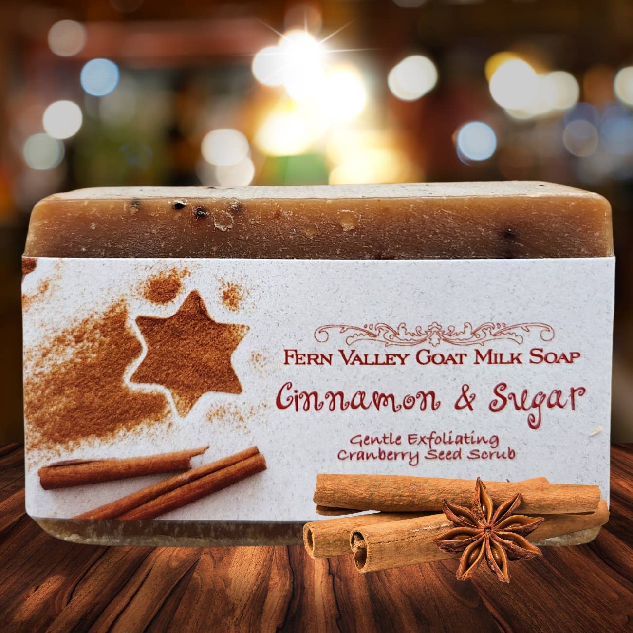 Handmade Natural Goat Milk Soap | Exfoliating Scrub | Cinnamon Sugar Cranberry Seed