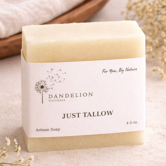 Dandelion Naturals - Just Tallow Soap Bar – Pure Grass-Fed Tallow Soap
