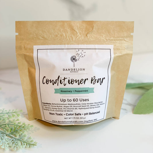 Dandelion Naturals - Conditioner Bar | Rosemary +Mint | Packaged