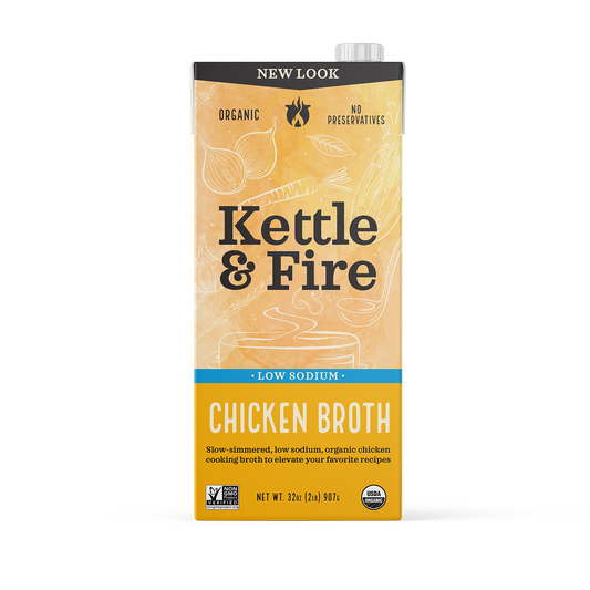 Kettle and Fire - Organic Low Sodium Chicken Cooking Broth 32oz