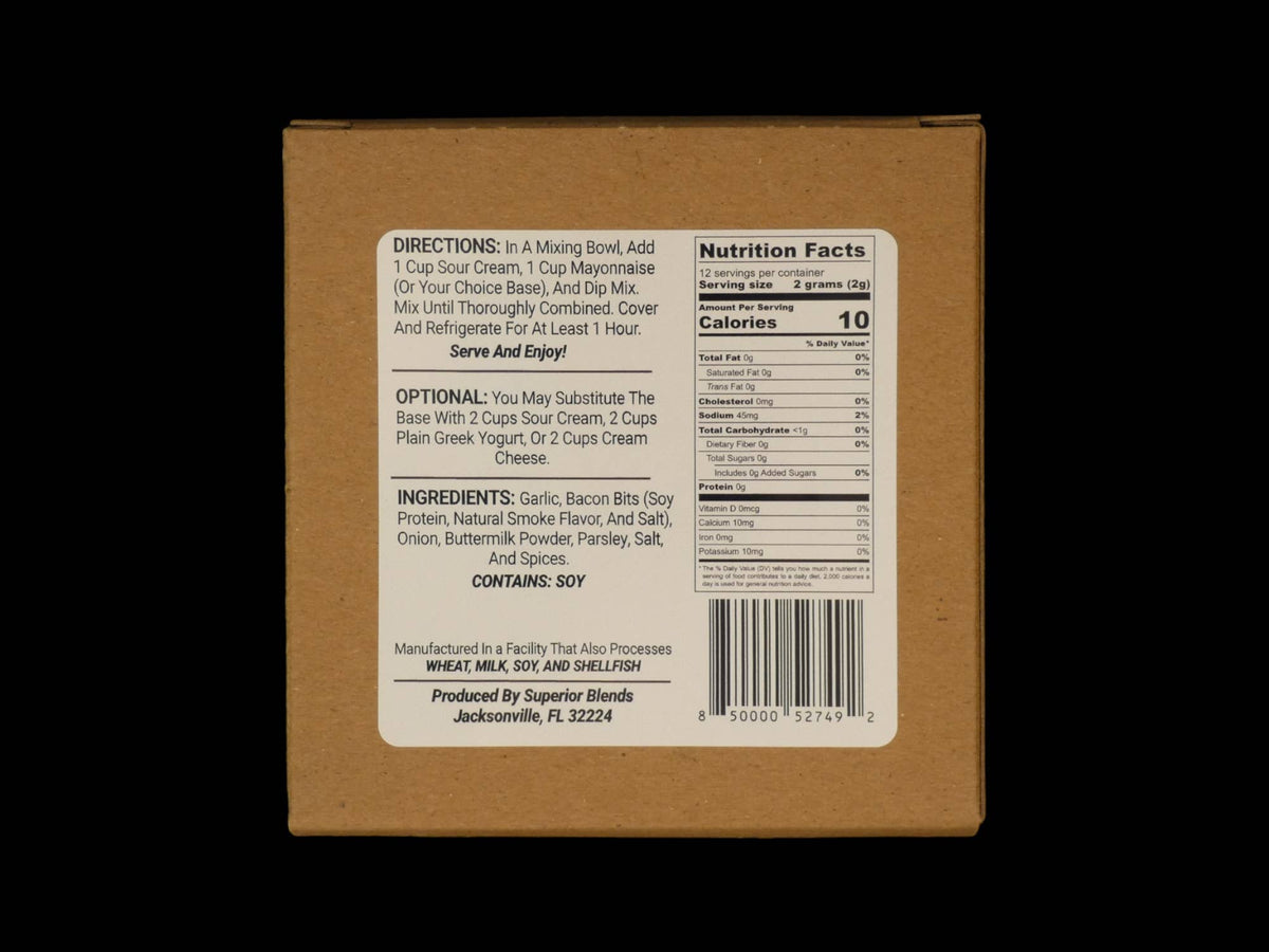 Garlic Ranch Dip Mix Superior Blends - Garlic Bacon Ranch Dip Mix – Finke Farms Beef