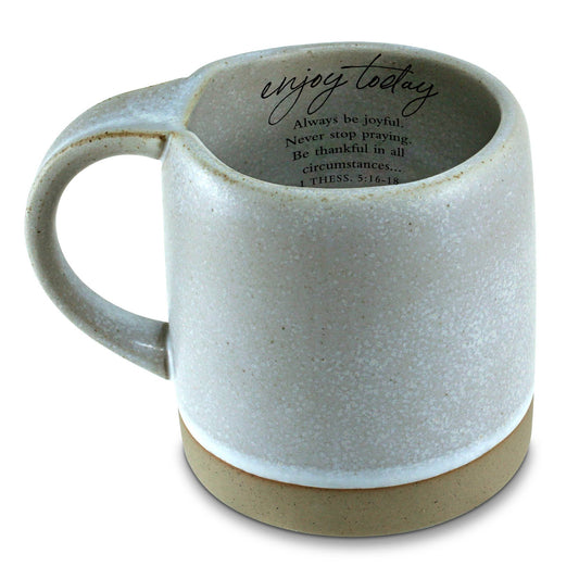 LCP Coffee Mug Enjoy Today Stone Gray