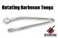 Butcher BBQ - Rotating Barbecue Tongs-Stainless Steel-Easy Flip Motion
