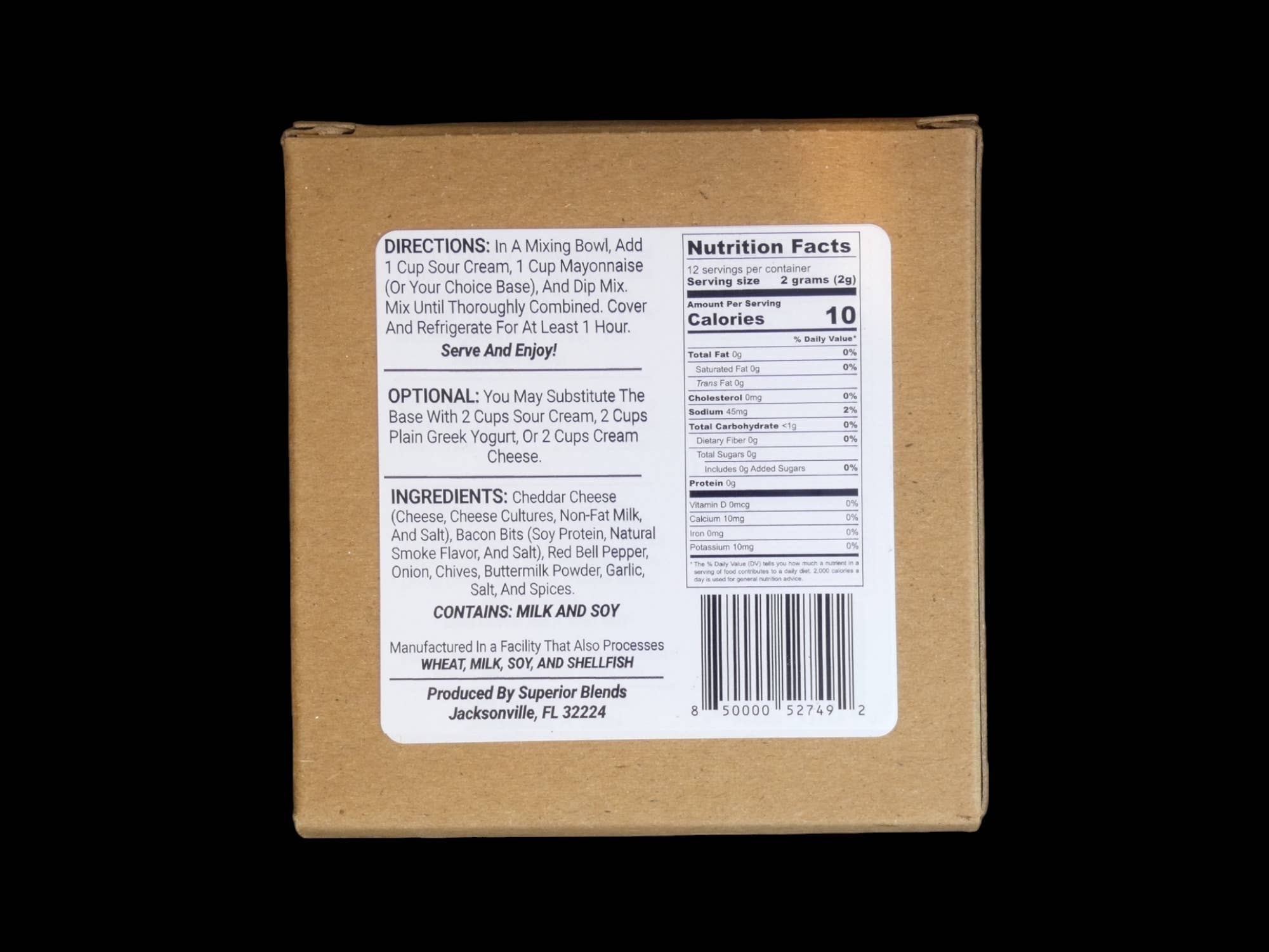 Superior Blends - Loaded Potato Dip Mix 