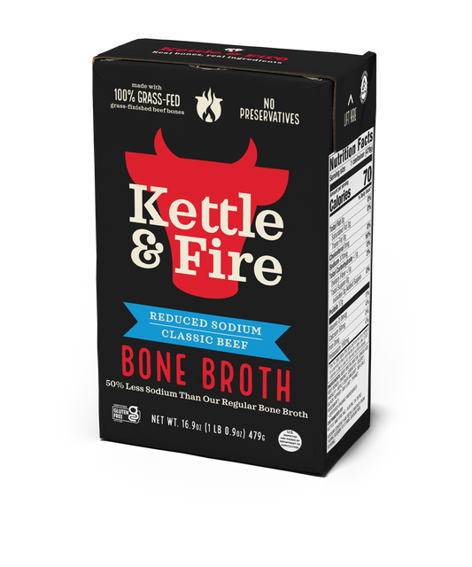 Kettle & Fire - Reduced Sodium Beef Bone Broth - 16.9 oz