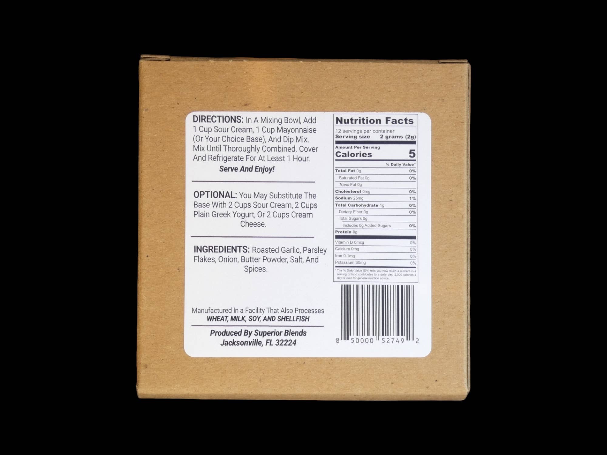 Superior Blends - Roasted Garlic Dip Mix