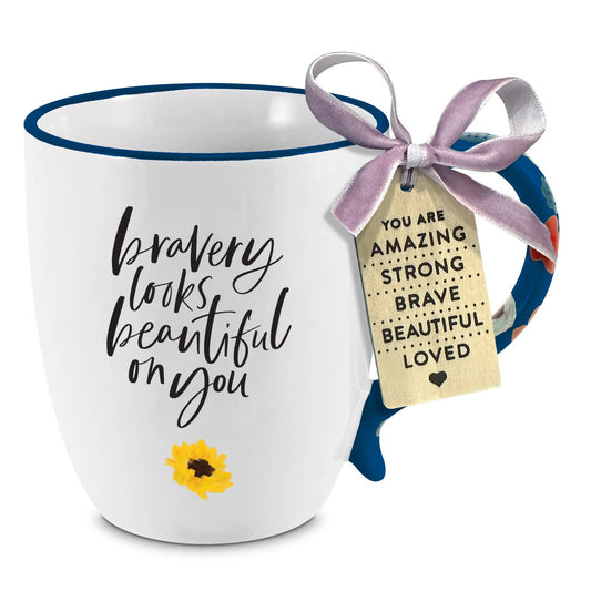 LCP Mug Kindness Floral Bravery Looks Beautiful 19Oz