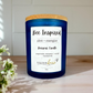Beeswax Candle "Bee" Inspired - Alert + Energize - Glass + Bamboo -