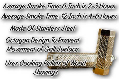 6 inch Smoke Tube Smoke-Grilling Tool for Smoke Flavor
