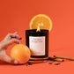Beeswax Fontana Candles - Cinnamon Orange Clove - Beeswax & Essential Oil - Noir Black Glass Candle