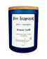 Beeswax Candle "Bee" Inspired - Alert + Energize - Glass + Bamboo -