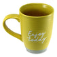 LCP Coffee Mug Enjoy Today Mustard Yellow