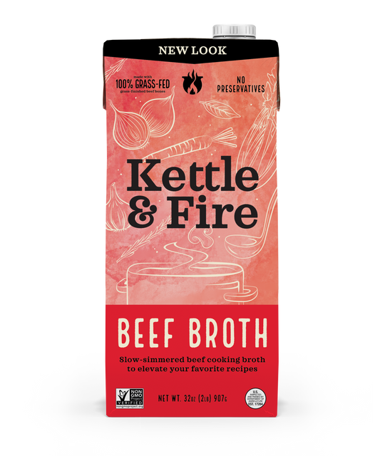 Kettle & Fire - Grass-Fed Beef Cooking Broth 32oz