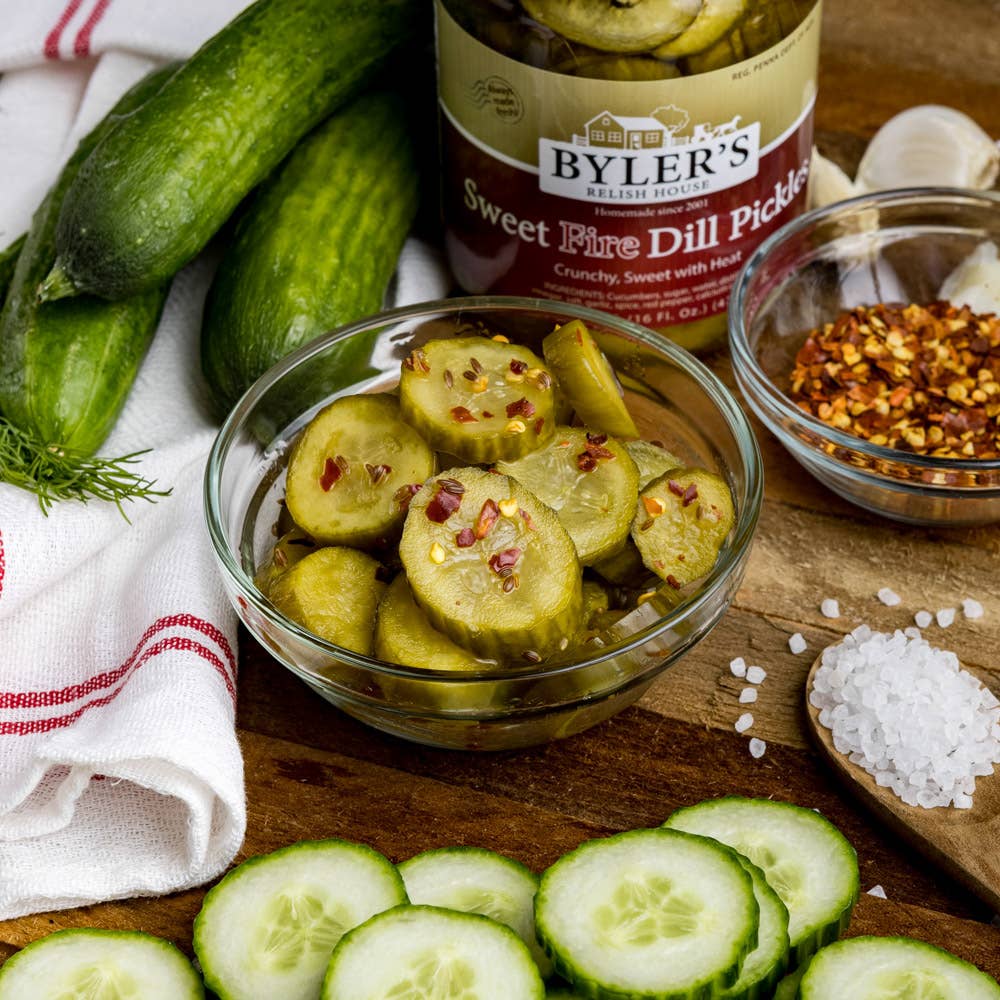 Byler's Sweet Fire Dill Pickles, 16 Fl. Oz