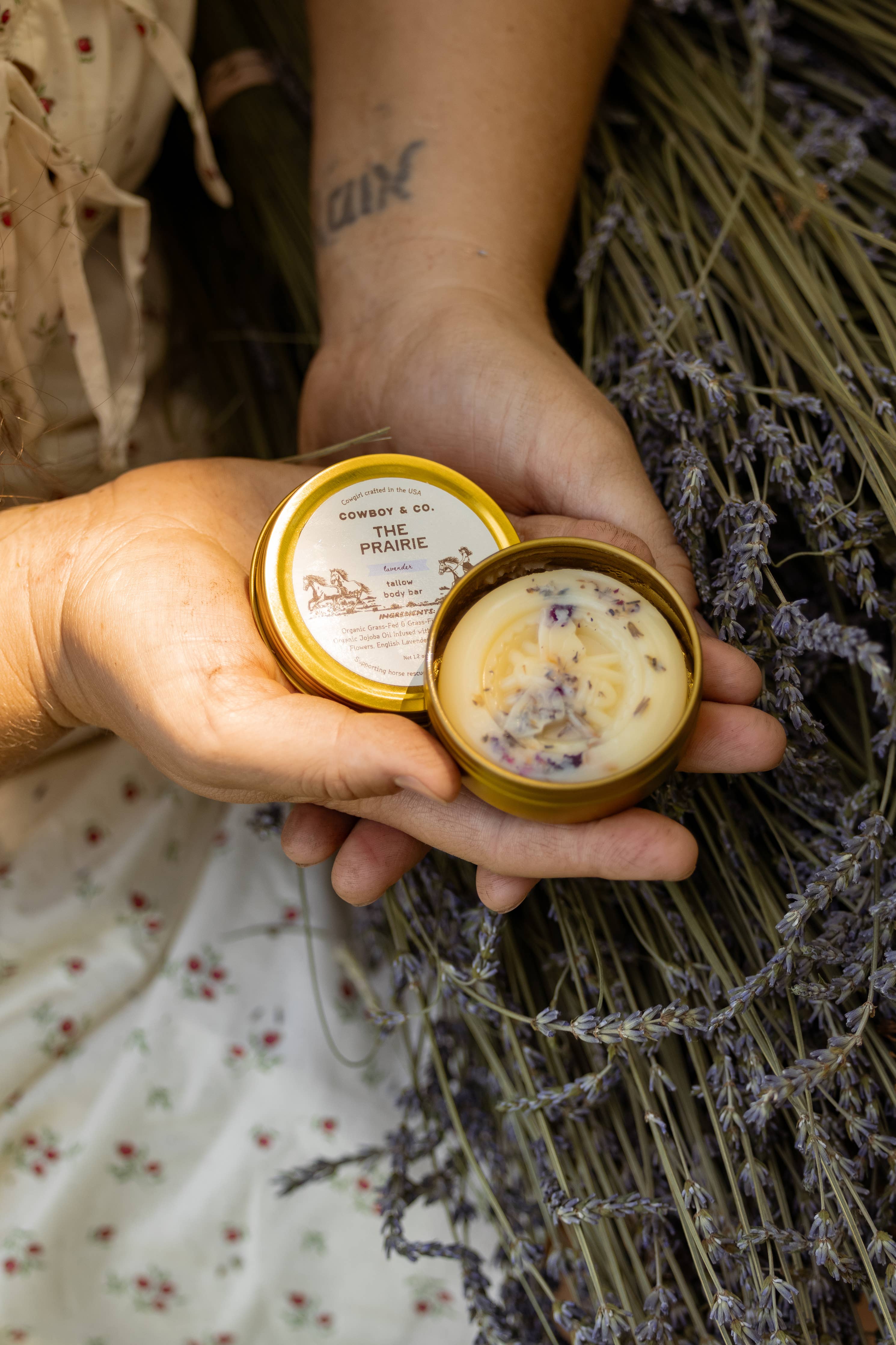Cowboy & Co. - Tallow Body Bar | Lavender Calendula Rose Infused Organic