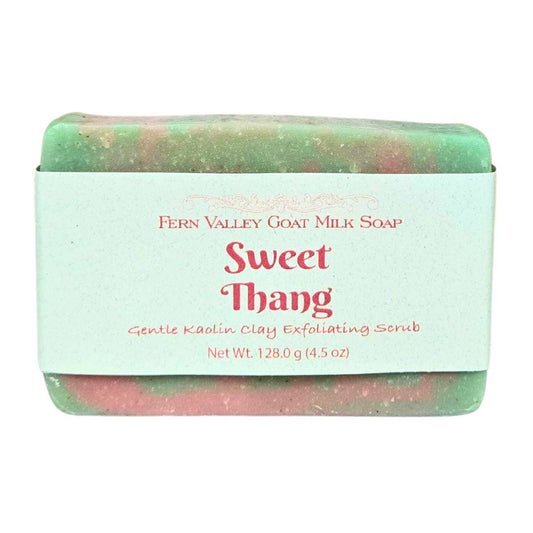 Handmade Natural Goat Milk Soap | Exfoliating Kaolin Clay Scrub |  Sweet Thang