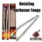 Butcher BBQ - Rotating Barbecue Tongs-Stainless Steel-Easy Flip Motion