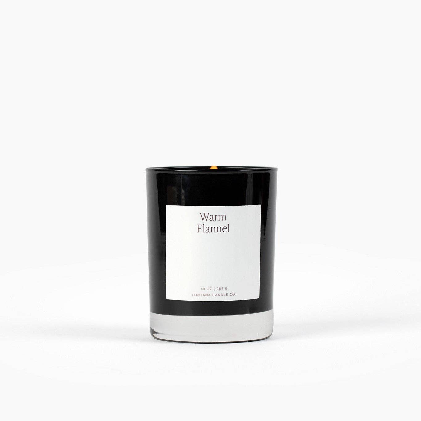 Beeswax Fontana Candles - Warm Flannel - Beeswax & Essential Oil - Noir Black Glass