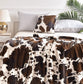 Throw - Bnuitland Brown Cow Printed Blanket (50x71 Inches) with Throw Pillow Cover(18×18"), 300 GSM Double Sided Outdoor Lap Throw, Lightweight Fuzzy Decor Blanket for Your Family, Super Soft Flannel