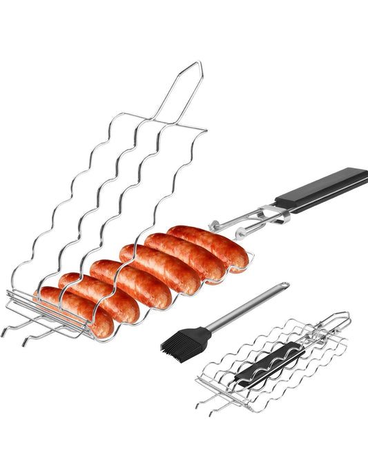 Hot Dog Holders for grilling with Brush