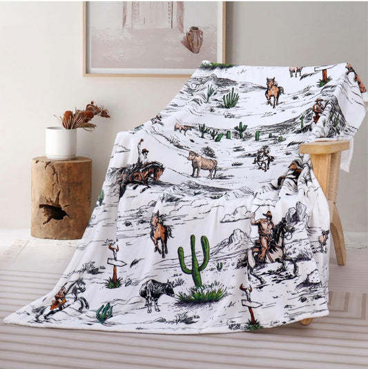 Throw Blanket - Western Fleece Throw