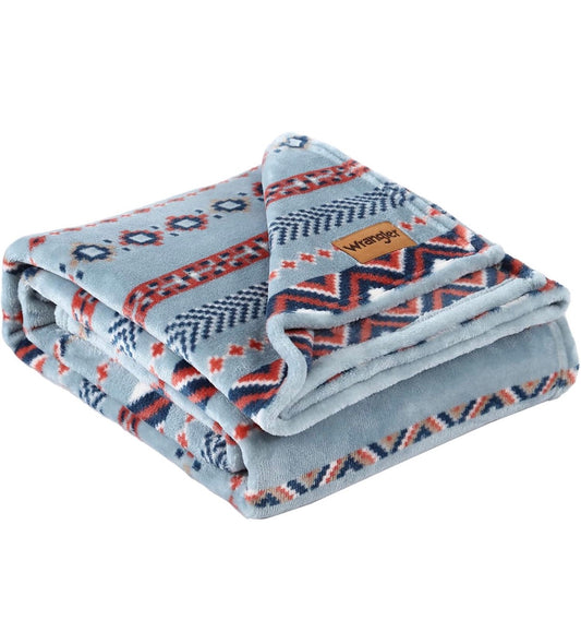 Throw Blanket - Wrangler Diamond Trail Blue