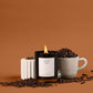 Beeswax Fontana Candles - Spiced Latte - Beeswax & Essential Oil - Noir Black Glass Candle