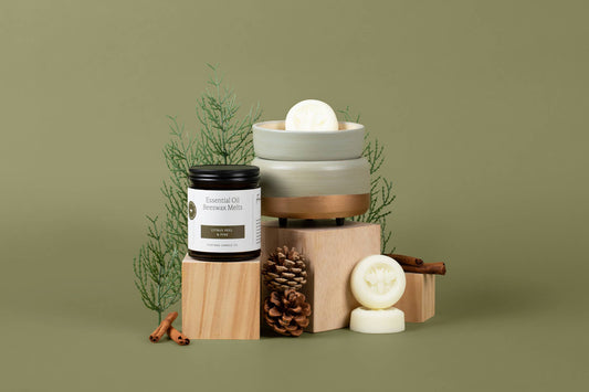 Beeswax Fontana Candles - Citrus Peel & Pine Essential Oil Wax Melts