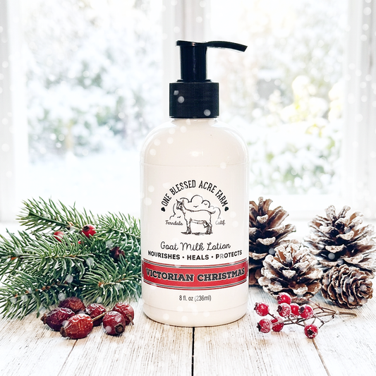 One Blessed Acre Farm - Victorian Christmas Goat Milk Lotion - 2 & 8 ounce bottles
