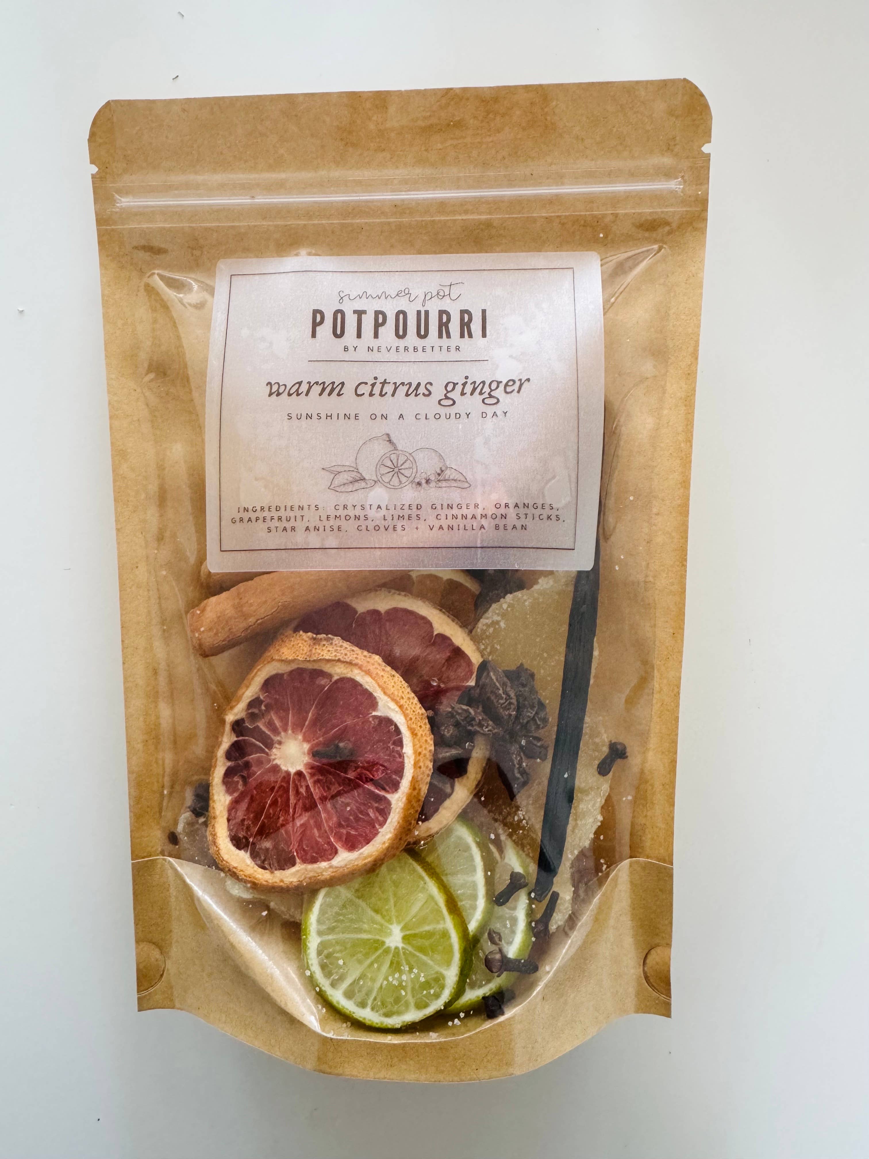Simmer Pot Potpourri - Warm Citrus Ginger