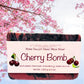 Handmade Natural Goat Milk Soap | Charcoal and Cranberry Seed Scrub | Cherry Bomb