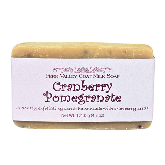 Handmade Natural Goat Milk Soap | Exfoliating Scrub | Cranberry Pomegranate