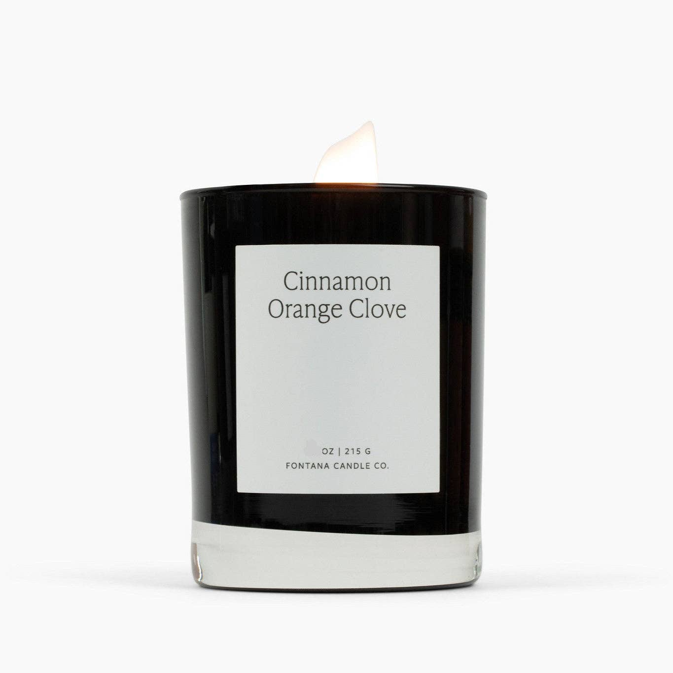 Beeswax Fontana Candles - Cinnamon Orange Clove - Beeswax & Essential Oil - Noir Black Glass Candle