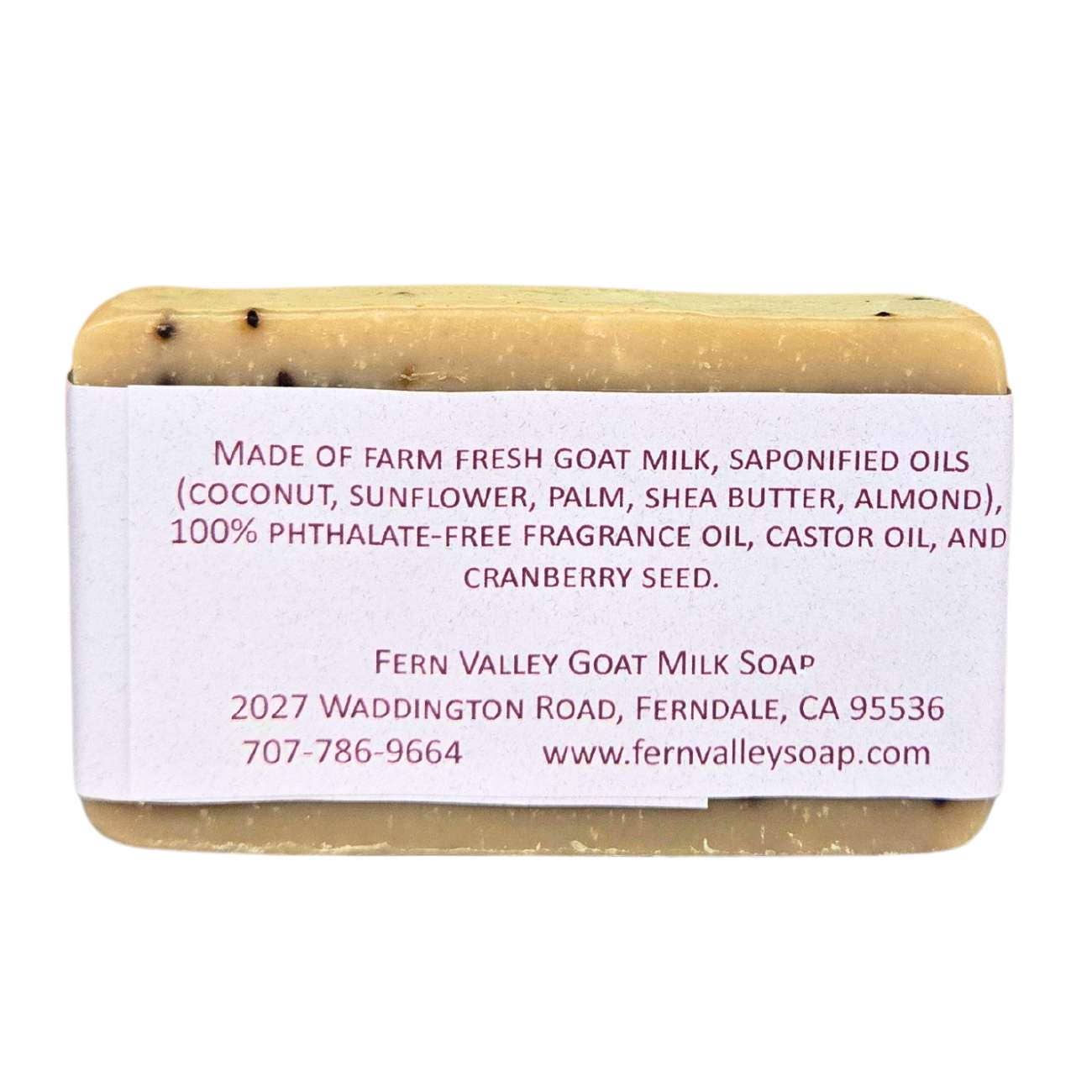 Handmade Natural Goat Milk Soap | Exfoliating Scrub | Cranberry Pomegranate