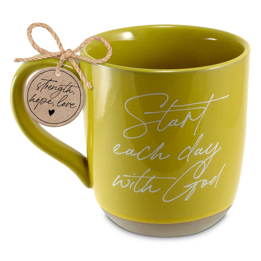 LCP Mug Start Each Day Mustard Yellow