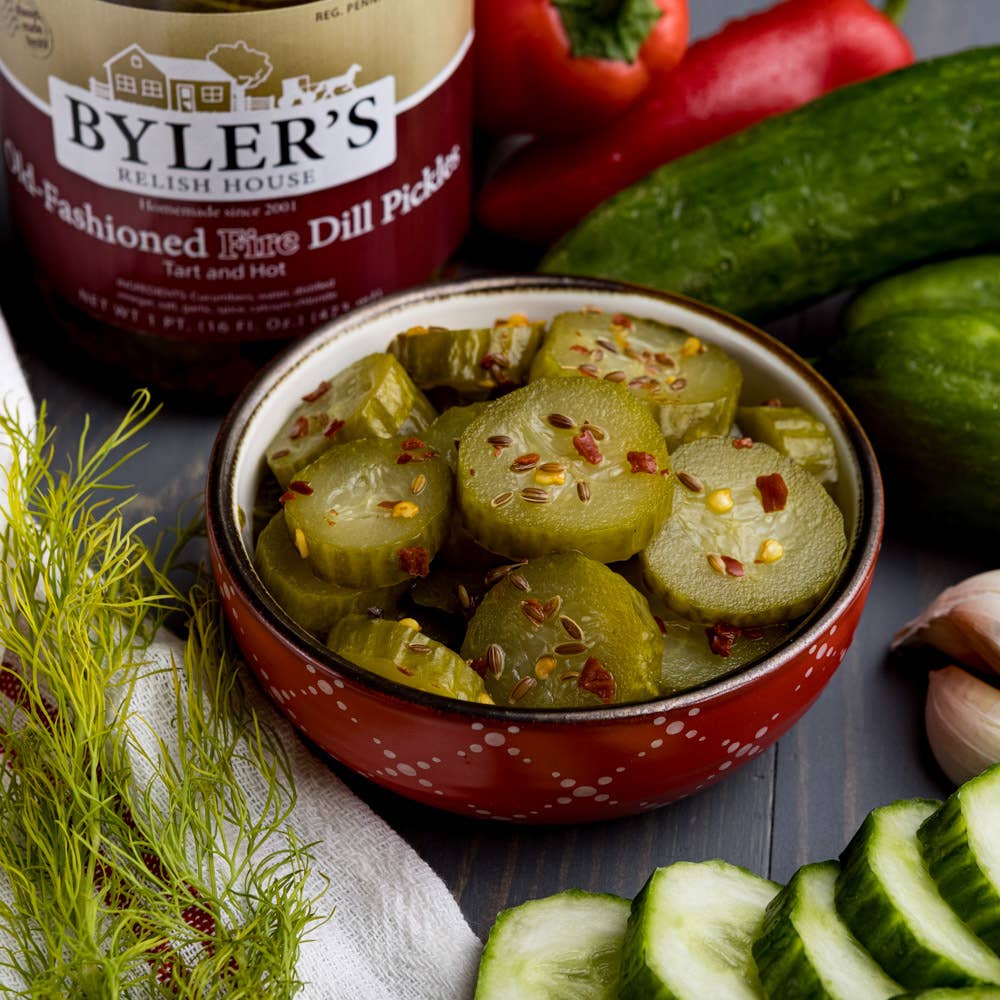 Byler's Old-Fashioned Fire Dill Pickles, 16 Fl. Oz