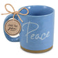 LCP Mug Powerful Words Peace Lt Blue 16 Oz.