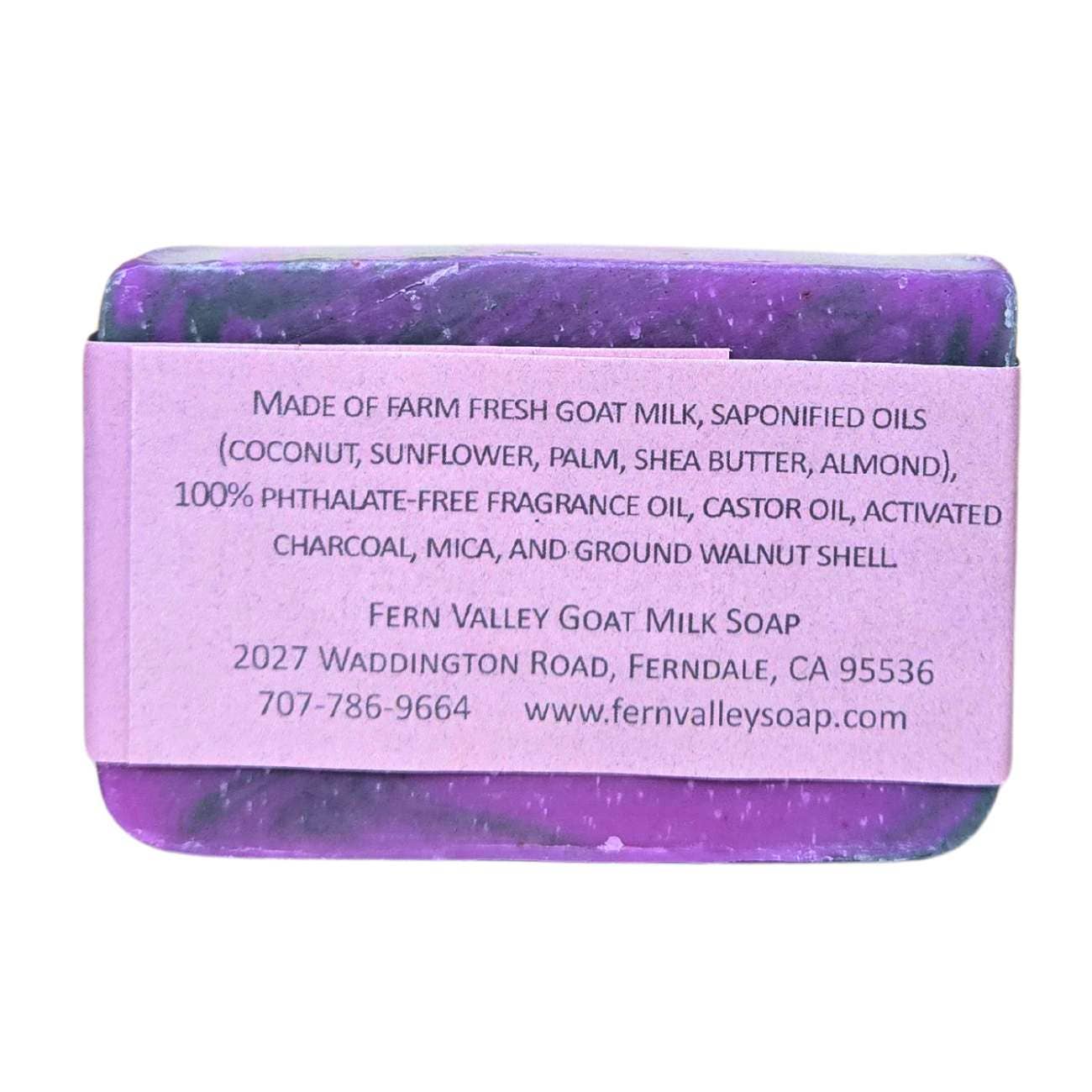 Handmade Natural Goat Milk Soap | Charcoal Exfoliating Scrub | Angel - Flirty Floral Scent